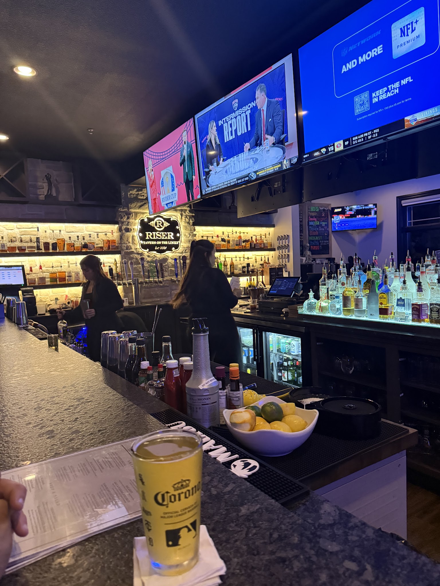 Inside Riser Tavern on the Links